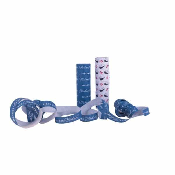 Blå hue serpentiner “tillykke student”