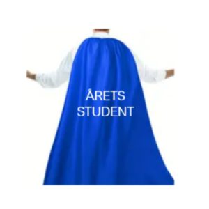 Blå hue serpentiner “tillykke student”