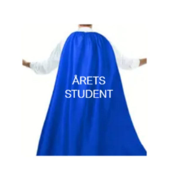 Blå kappe “super student”