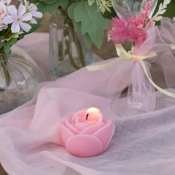 Lyserød rose lys Lyserød rose lys