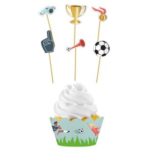 Fodbold kage pynt og muffin form