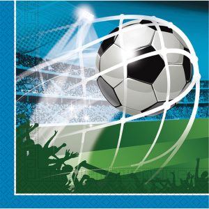 Blå fodbold servietter