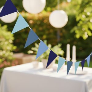 Blå mix vimpel guirlande