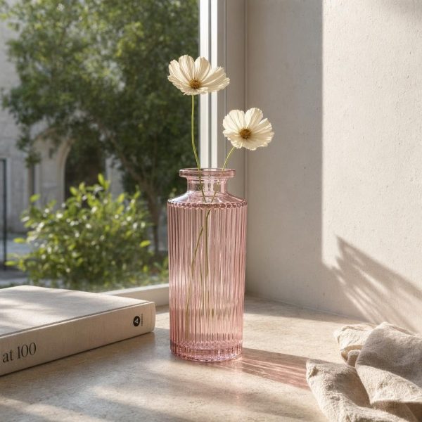 Lys rosa glas vaser leos Lys rosa glas vaser leos
