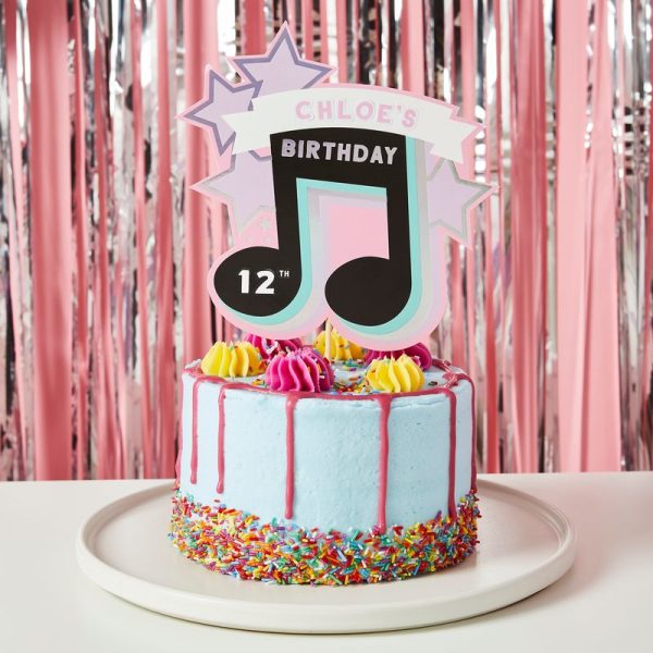 Musik “birthday” kage pynt