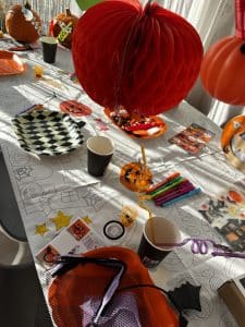 Halloween farvelægningsdug