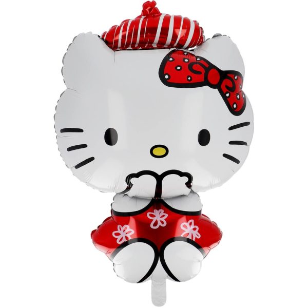 Hello Kitty® folie ballon m/rød hat