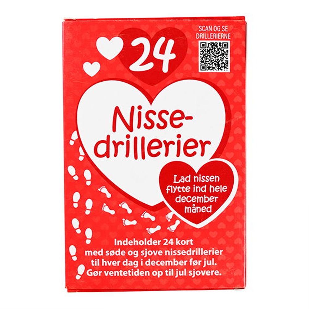 24 kort m/nissedrillerier til nissedør
