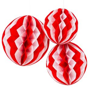 Rød/hvid honeycomb sæt
