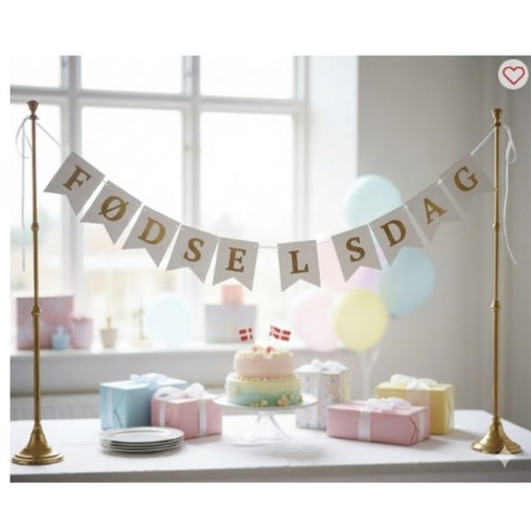 Guld fødselsdag banner Guld fødselsdag banner